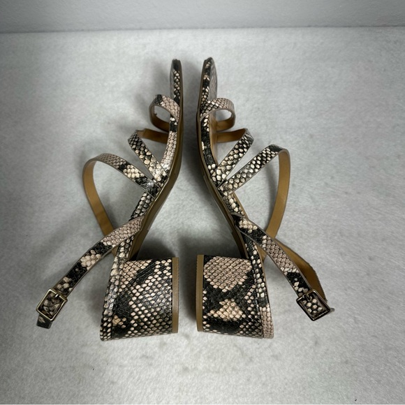 LC Lauren Conrad Shoes Size 7.5 Women's Sandals Snakeskin Heels Strappy … - Picture 5 of 10